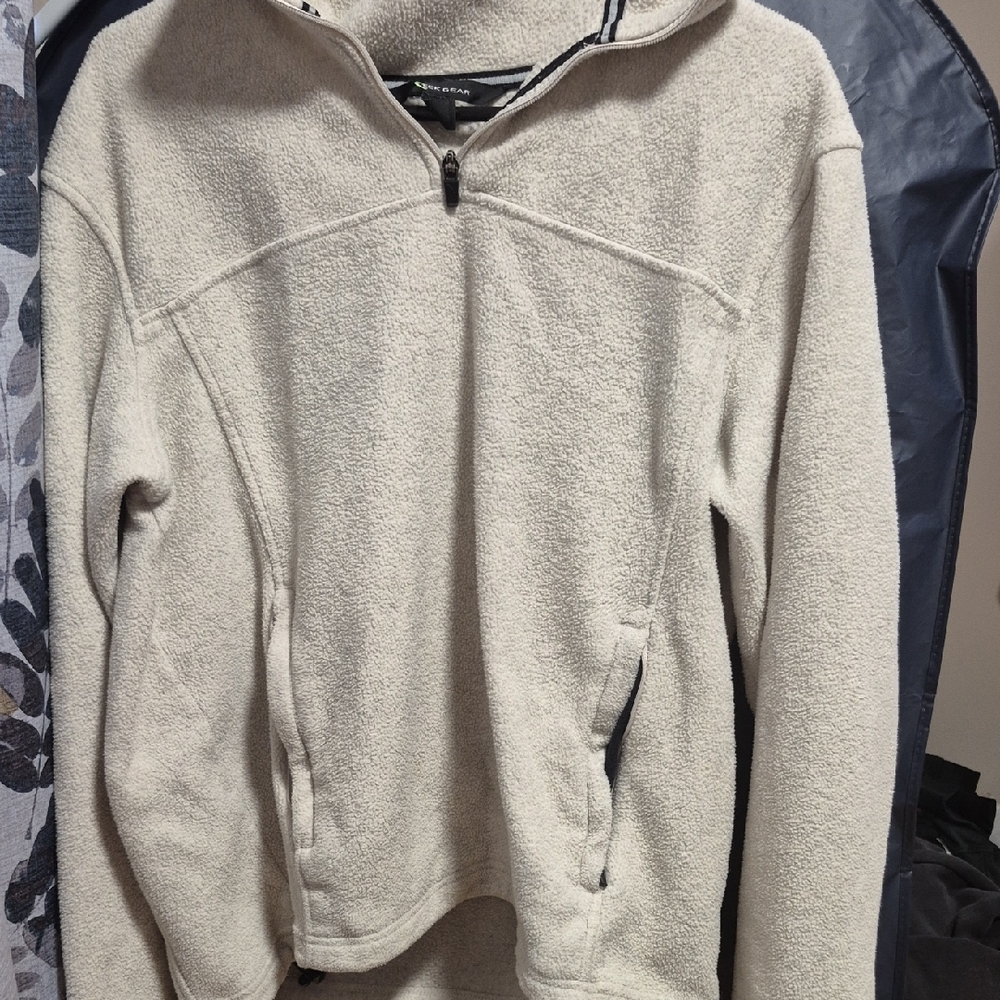 Tek Gear Cream Fleece Quarter-Zip Pullover
